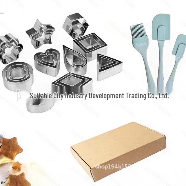 30-Piece Stainless Steel Cookie Cutter Set - Heart, Star, Flower Molds for DIY Baking