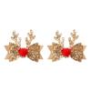 1/2pcs Shiny BB Hair Clips Hairpin Women Girls Cute Double Layered Bow Tie Barrettes Accessories Christmas Hairgrip Headdress
