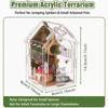 Portable Jumping Spider Enclosure Box Transparent Shells Breeding Box Breathable And Anti Run Cover Terrarium With Feeding Port