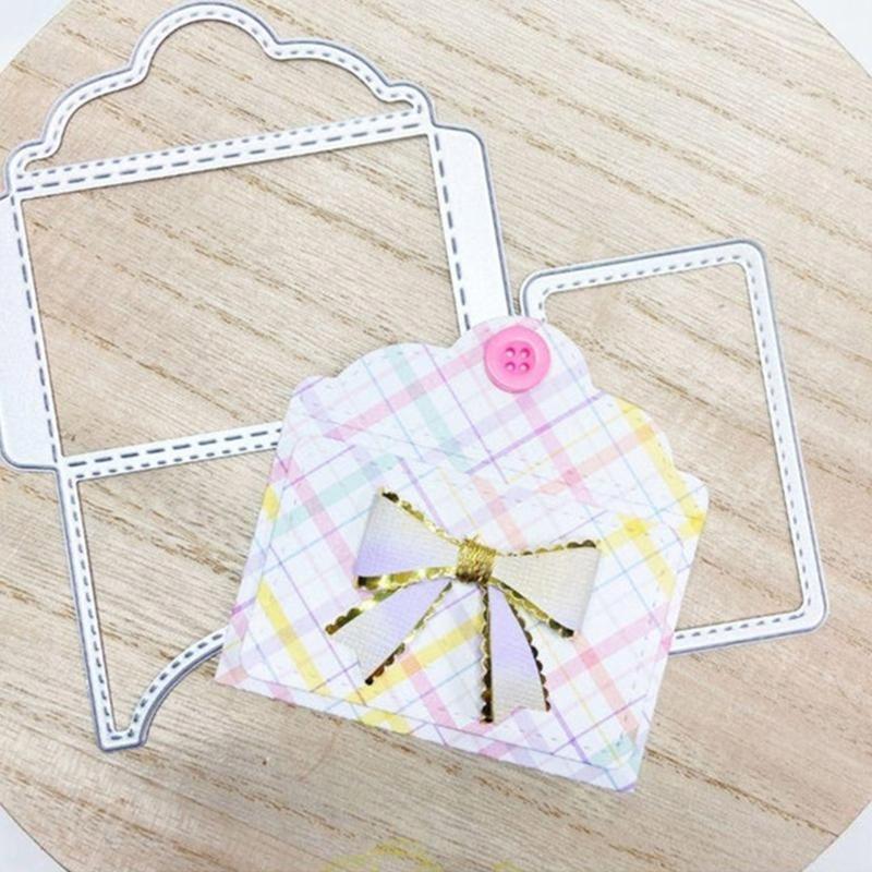 Metal Die Cuts Envelope Birthday Embossing Stencil Cutting Dies for Card Making Scrapbooking Paper Craft DIY Template