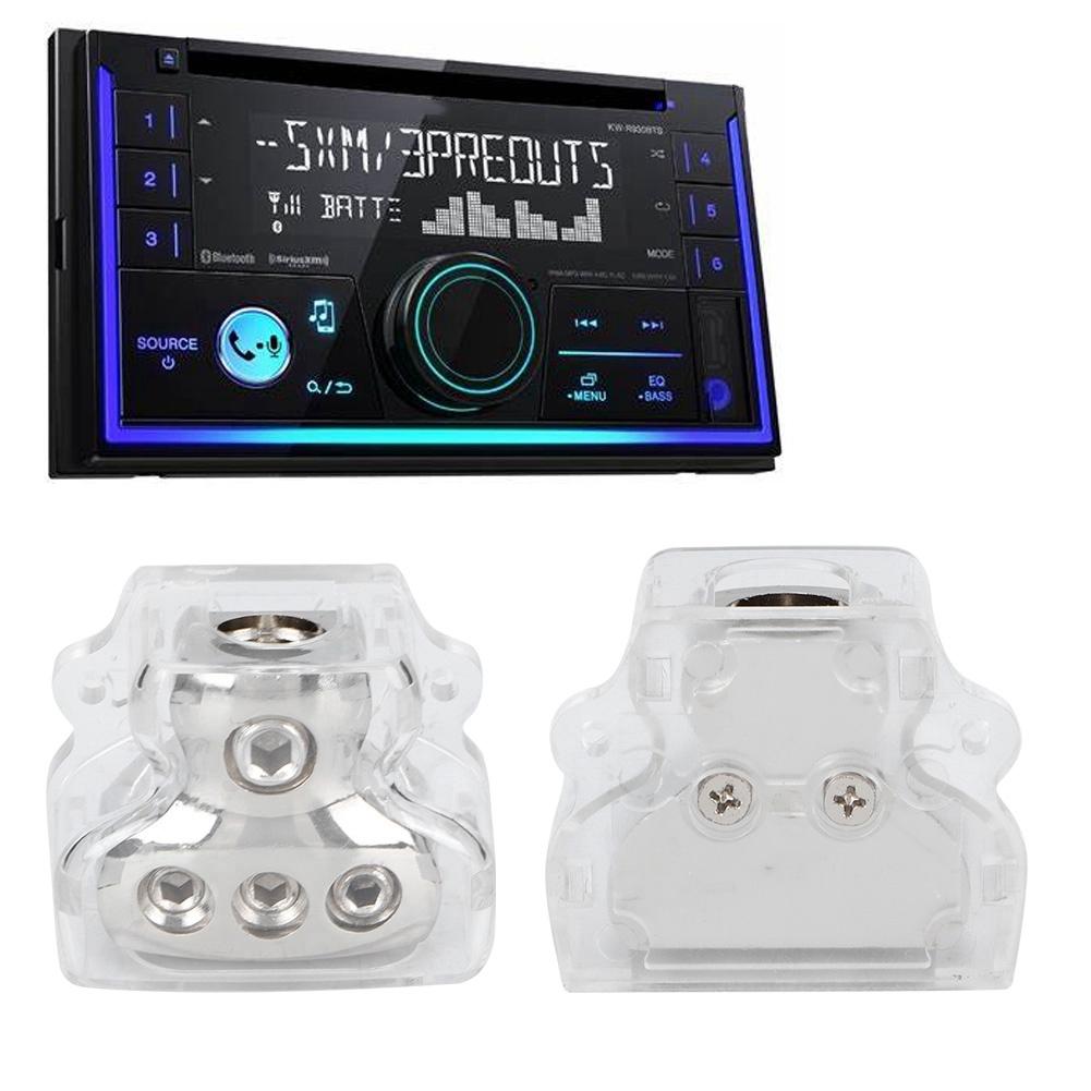 Nickel Plated Power Ground Distribution Block 1 In 3 Out Car Audio Stereo Modification Parts