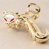 Hollow Design Hollow Hairpins Metal Material Rhinestones Flowers Hair Clips  For Women