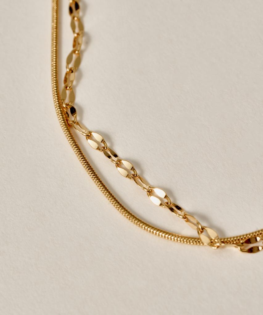 Novice Tokyo Petal & Round Chain Anklet [Stainless] / Gold