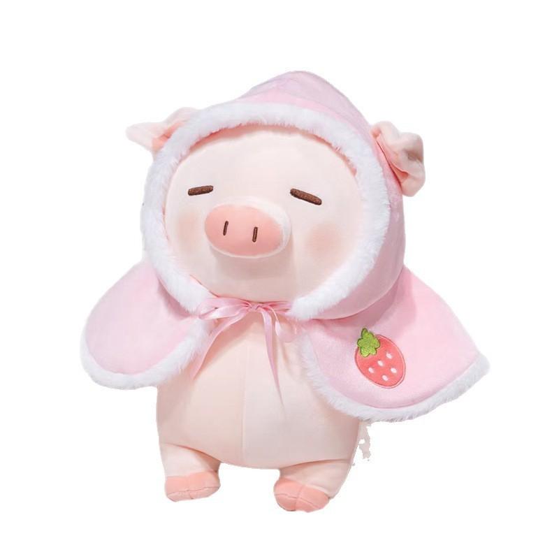 Cute Cape Pig Plush Toy Soft Stuffed Animal Doll For Kids Sleeping Companion And Girls Backpack Keychain Pendant
