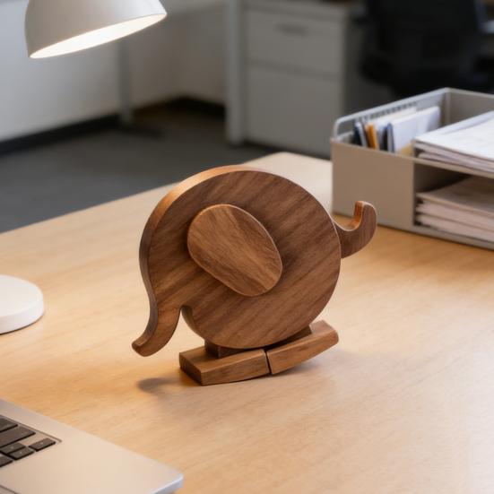 Yousheng Bunny Ornament Nordic Style Handmade Walking Wooden Animal Statue Anti-Deformation Home Office Classroom