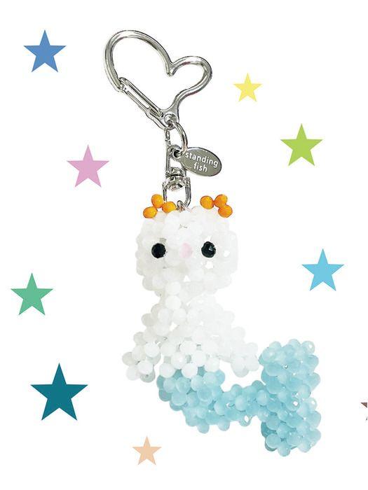 

рыба-русалка кот брелок mermaid cat key ring
