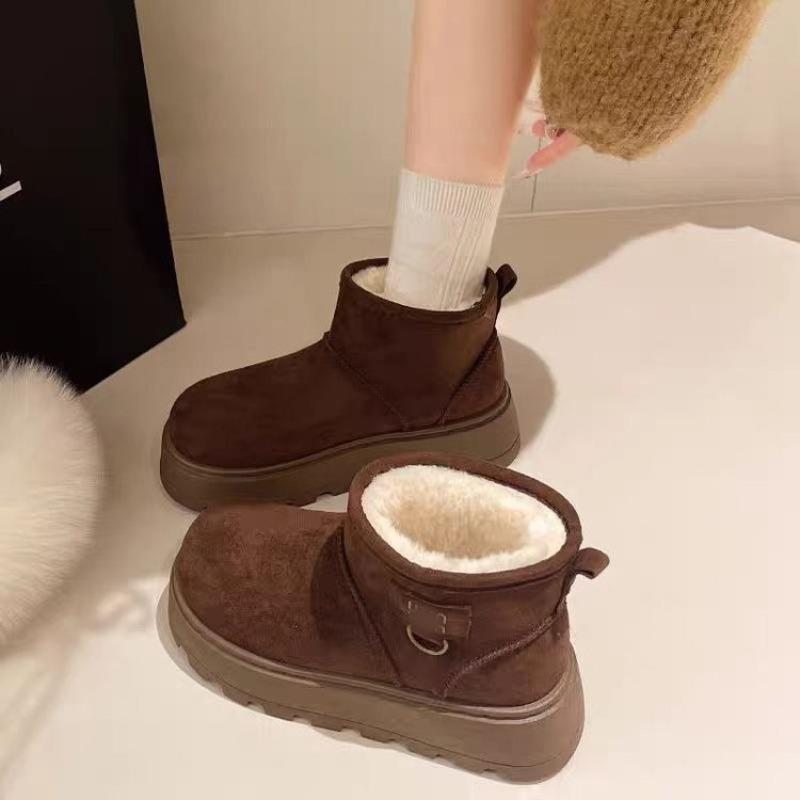 Thick-soled and Fleece High-top Snow Boots for Women, Thick and Warm Cotton Shoes and Boots