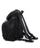 Bymoss Shiny 2-Pocket Nylon Backpack - Black
