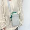 Crossbody bag women's new Korean version of simple solid color small square bag casual versatile mobile phone bag student water cup bag tide