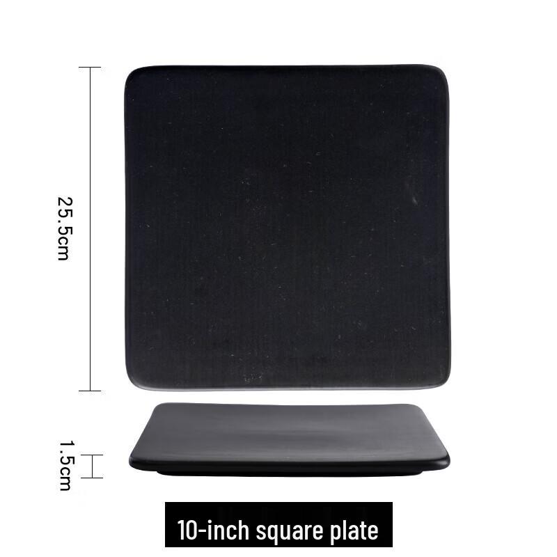 Matte Black Ceramic Serving Plate
