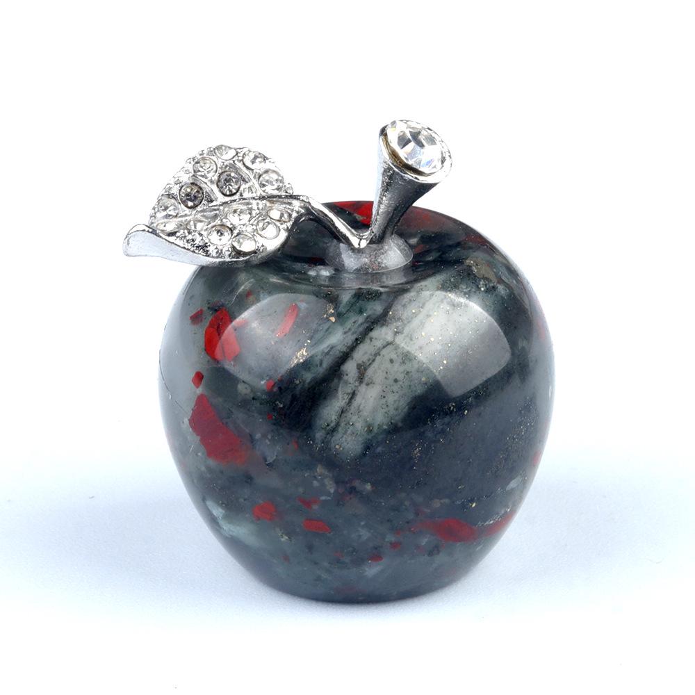 1742-30mm Big Apple Natural Crystal Stone Ornament for Christmas