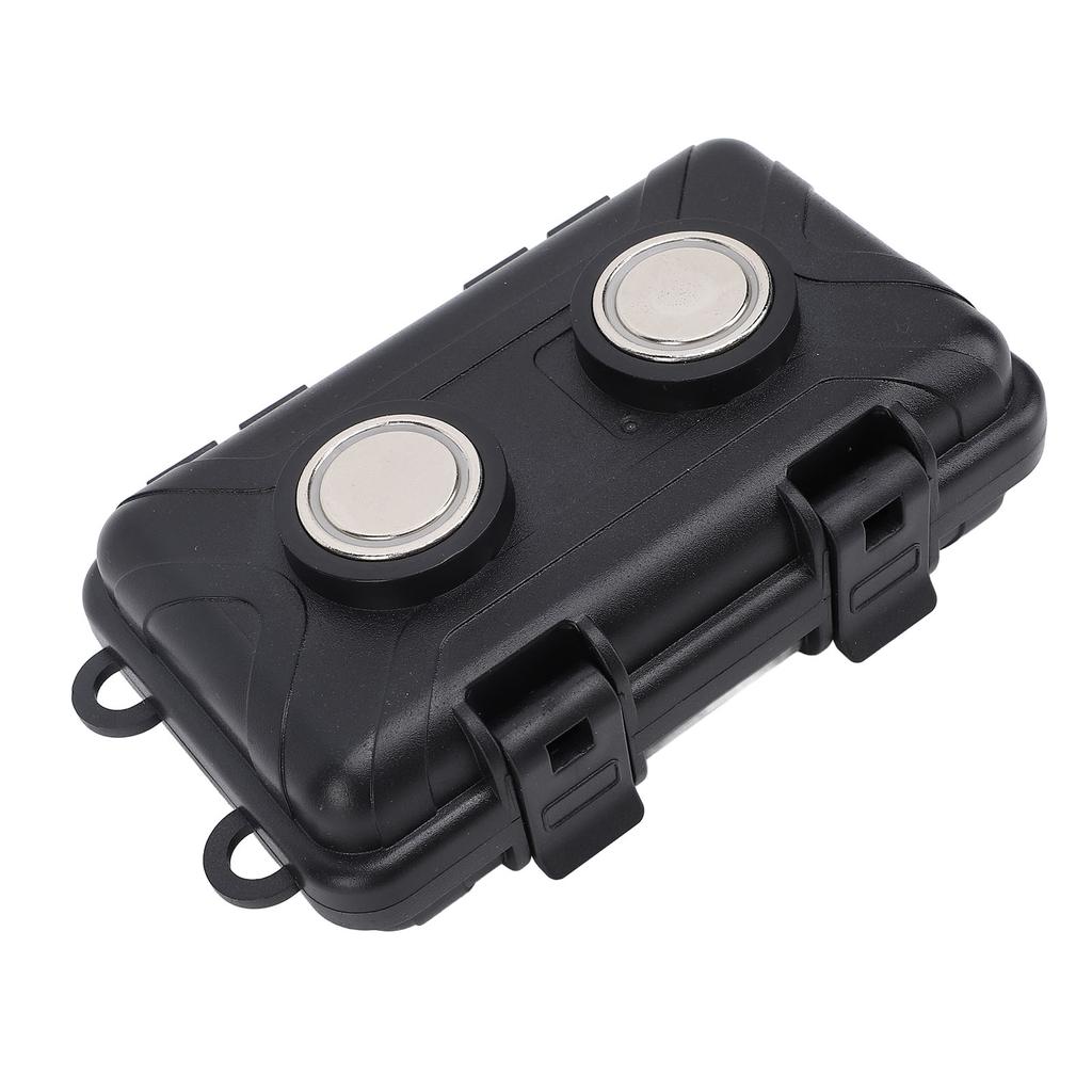 Magnetic Storage Box 13x8.5x4.5cm Water Proof Under Car Magnetic Key Holder with 4 Safety Buckles