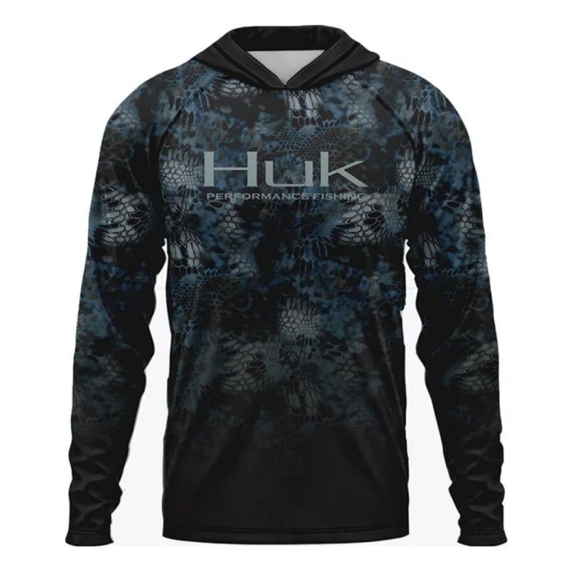 Men's Fishing Clothing HUK Long-sleeved UPF50 Hooded Sunscreen Ultraviolet Breathable Dress