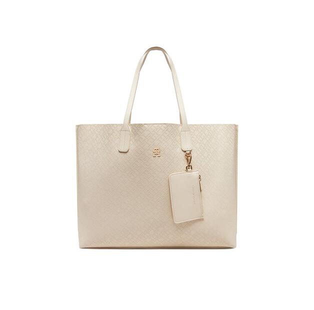 Bag Tommy Hilfiger Tommy Hilfiger Th Distinct Tote Mono AW0AW17195 Beige