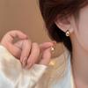 Gold Brushed Small Sugar Cube Stud Earrings for Women 2025 New Arrival Best Selling Accessible Luxury Fancy Dignified Generous Style Unique Earrings