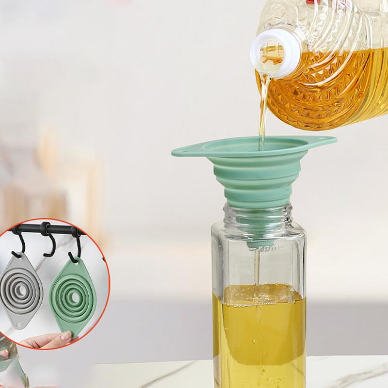 Kitchen Funnel Foldable Funnel Silicone Funnels Portable Funnels For Fuel Beer Oil Filling Bottles Pot Funnel Kitchen Tools