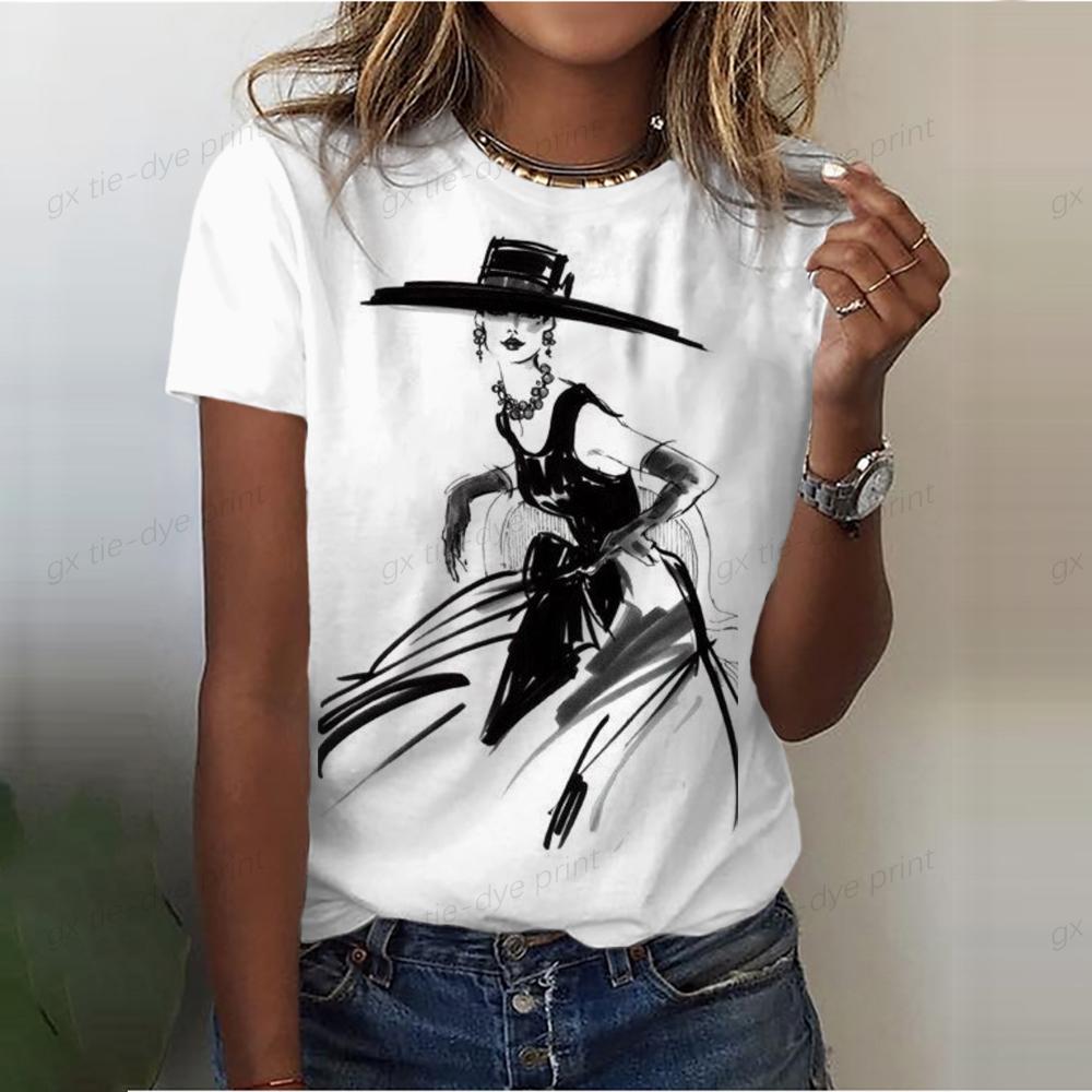 Women T Shirt Harajuku Fashion T-shirt Female Casual Short Sleeve Tops Tee 90s Girls Sexy Tees Shirt Graphic T-shirts Streetwear