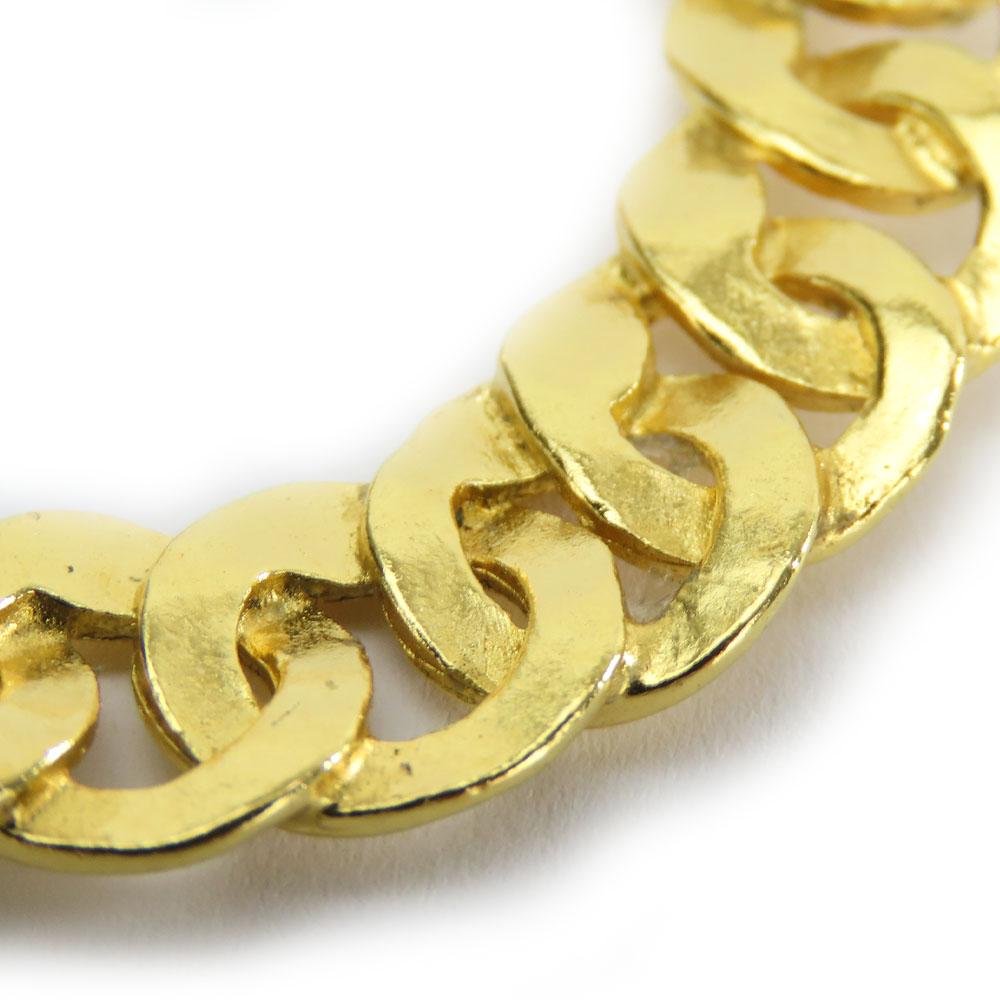 Used CHANEL Earring COCO Mark Metal 35.5g Gold Plating