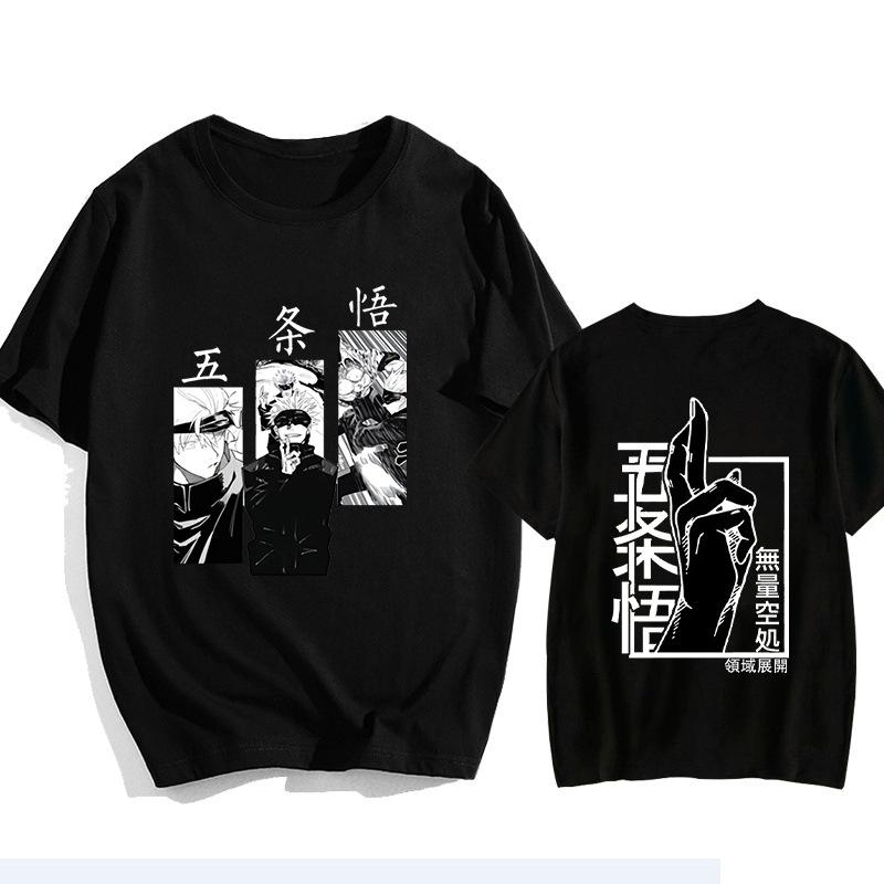 Gojo Satoru Jujutsu Kaisen Anime Trend T-Shirt Cotton Graphic Tee Unisex Unisex Summer Streetwear