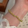Bracelet Perle Irregulière Forme Spéciale Française Bracelet Femmes Niche Luxe Léger Exquis Doré Demi-Bracelet Bracelet Accessoires