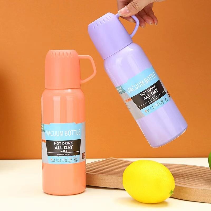 Vacuum Thermos Cup Set of 304 Stainless Insulated Bottle Gift Set of Office Business Stylish Coffee Mug Portable Travel Water Bottles