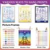 11pcs Chakras Posters (14.2 x 11.0 in) Yoga Poses Posters Set, Healing Meditation Yoga Pose with Crystals & Affirmations Quick Reference Guide,