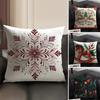 fashing snowflake animal print Pillow Case Natural Linen Double-Sided Printing Sofa Home Decor Cushion Cover