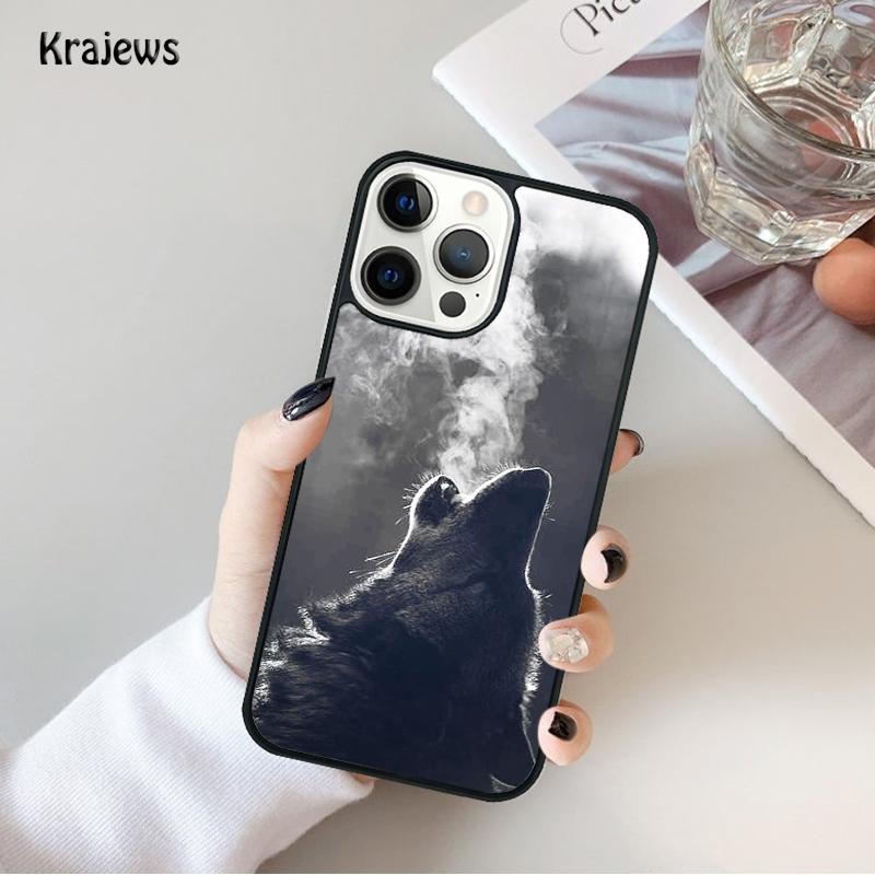 Animal The Wolf Howl Phone Case For iPhone 17 Air 16 15 14 Max Plus 11 12 13 Pro Max Phone Cover coque