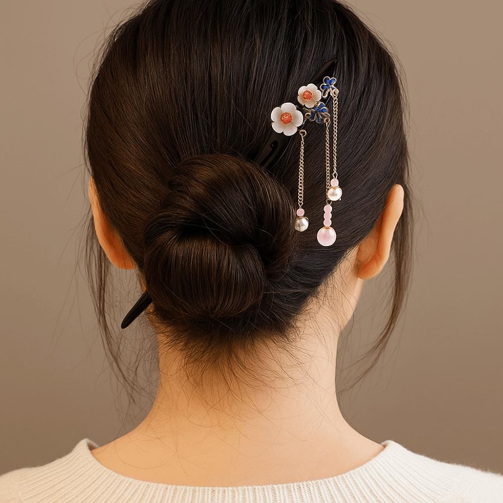 Tassel Sandalwood Hair Stick Wooden Hanfu Headwear Chinese Style Hairpin  Hairstyle Design Tool