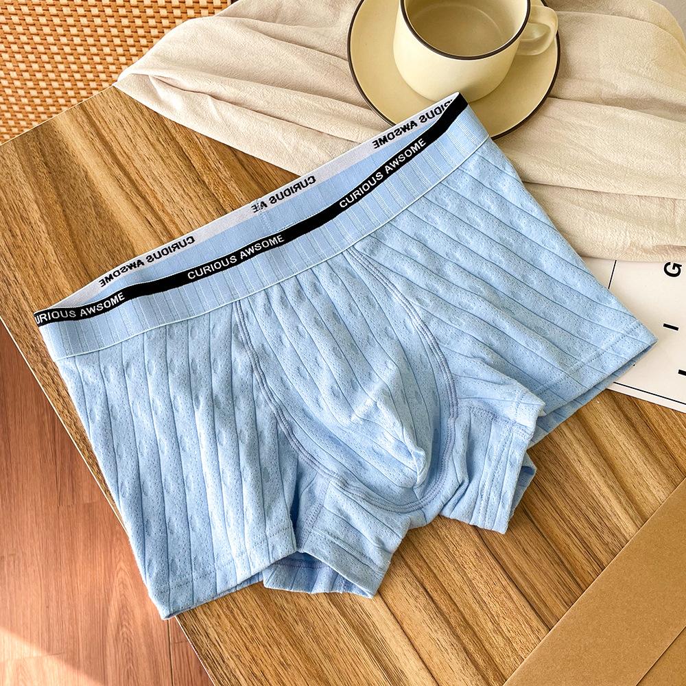 7A Antibacterial Men'S Underwear Pure Cotton Breathable Shorts Head Four-Season Boxers Boxers Sexy Anti-Clip Hip Shorts