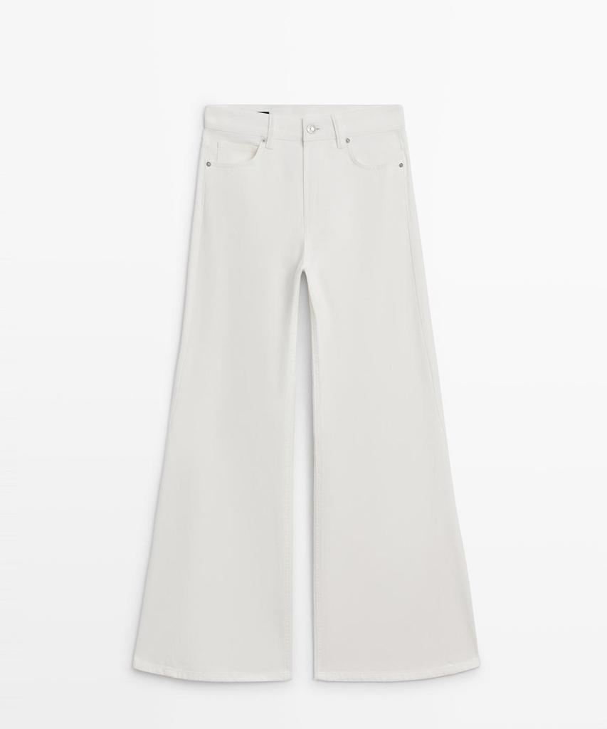 Masimodutti Bell-Bottom High-Waisted Jeans