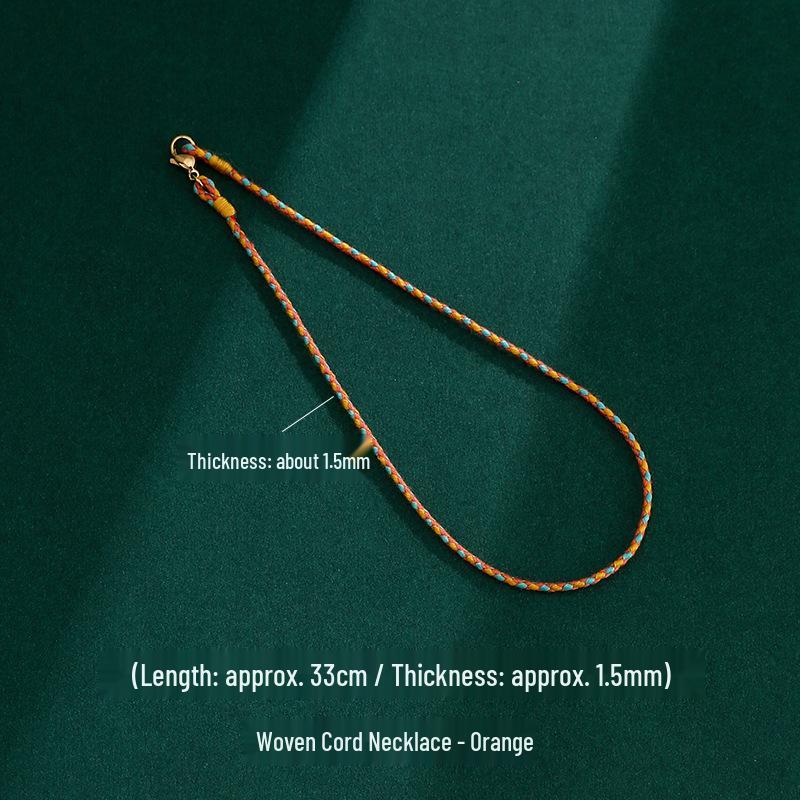 Handmade Braided Necklace: Colorful Soft Rope Lanyard & Women's Clavicle Chain Pendant