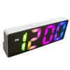 MIT Voice Control Digital Alarm Clock Temperature Date 2 Display Mode Snooze Night Mode Table Clock USB Type-C Port 2/24H LED Clock