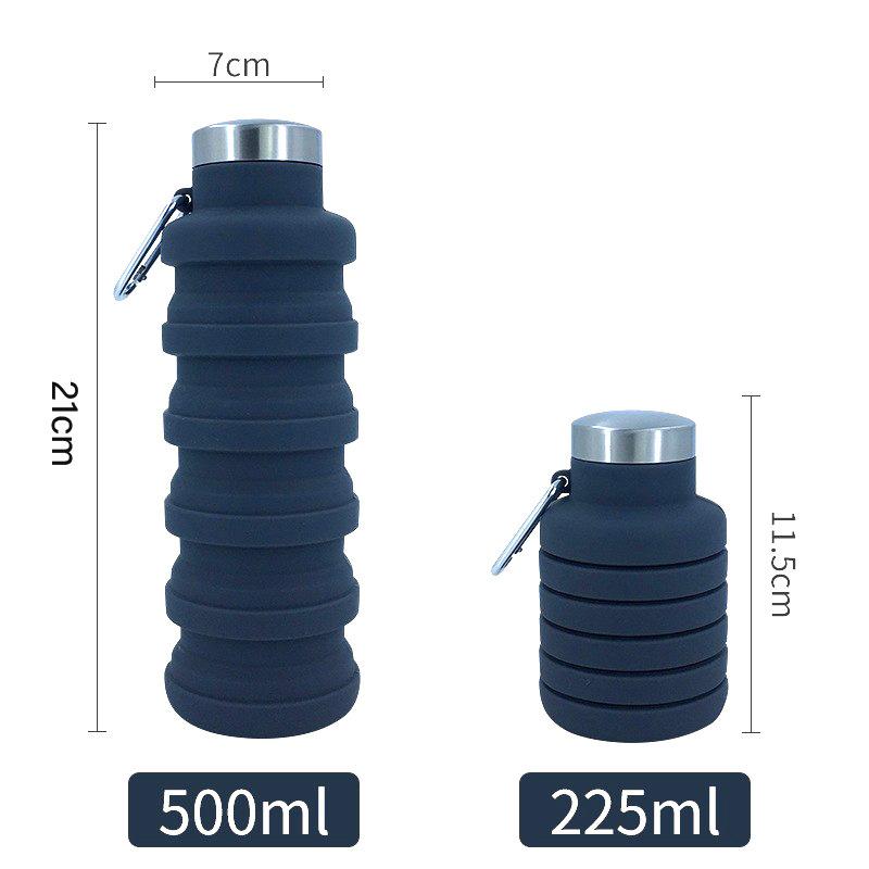 Collapsible Water Bottle Silicone Bottles  Portable Silicone Water Bottle Retractable Folding Bottle Outdoor Travel Tools