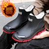 Modische Herren-Gummistiefel in Übergrößen 39-48 Rutschfest Verschleißfest Outdoor Wasserschuhe Verdickte Kunststoff Herren Gummistiefel