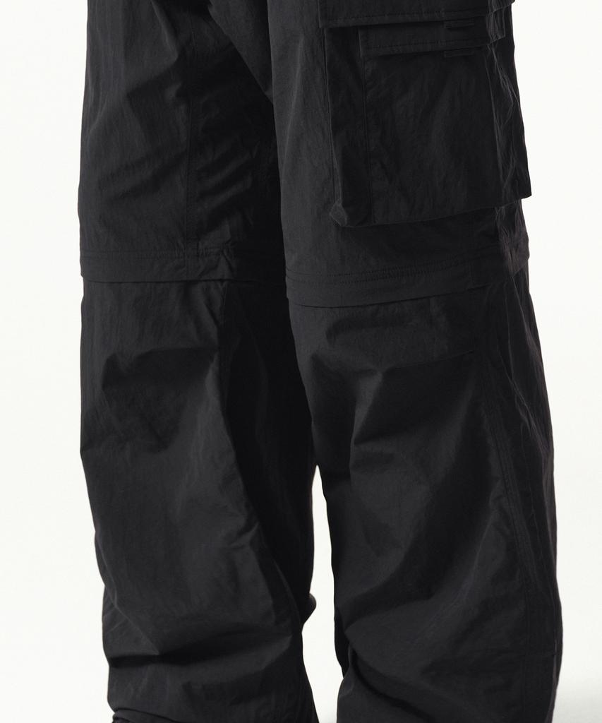 MUSINSA STANDARD [City Leisure] Wide Belted Detachable Cargo Pants [Black]