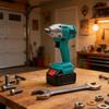 High Torque 350NM Electric Impact Wrench with LED Light for 18V Battery 1/4'' Brushless Electric Screwdriver