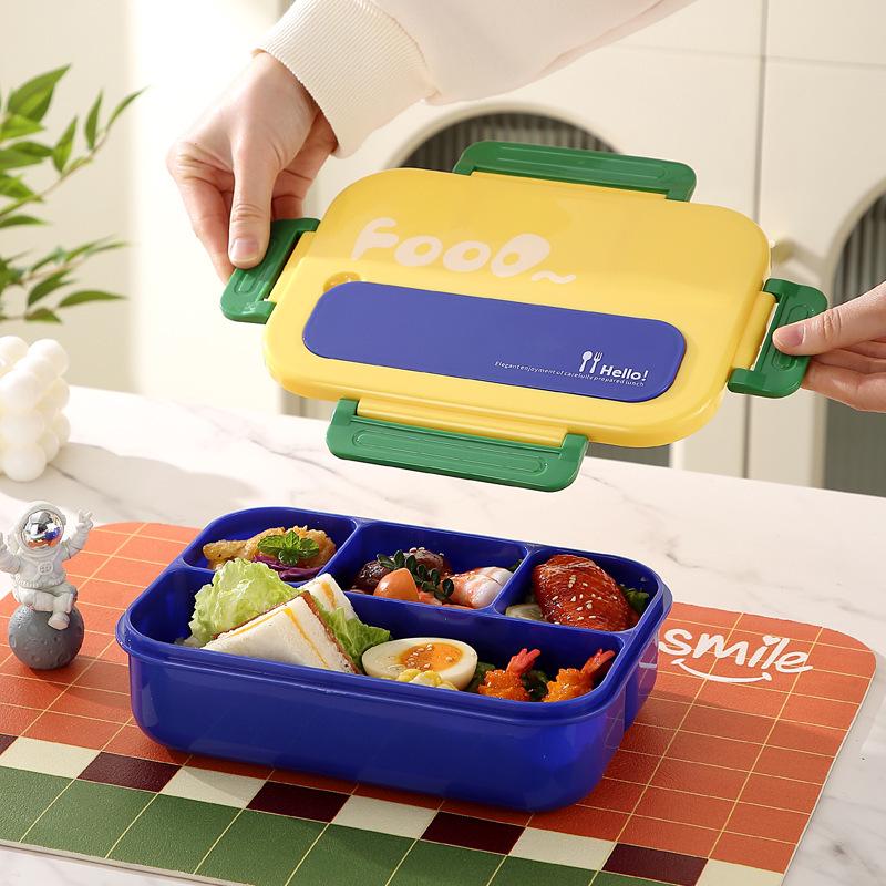 304 Stainless Steel Double Compartment Lunch Box for Students & Office Workers