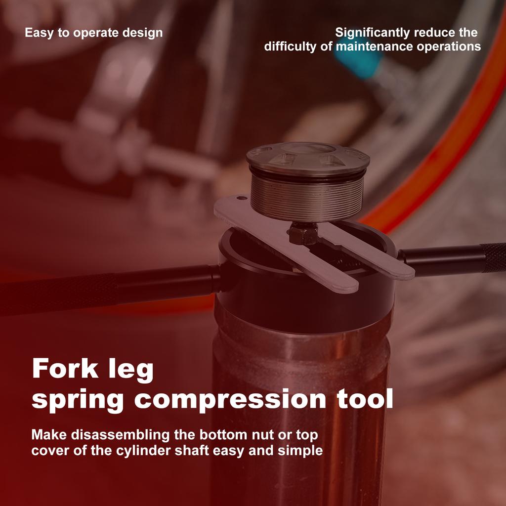 3-in-1 Motorrad Gabel Service Werkzeugsatz mit Gabelölstand/Federkompressor/Dämpferstangen Entlüftungswerkzeug Universelles Wartungswerkzeug