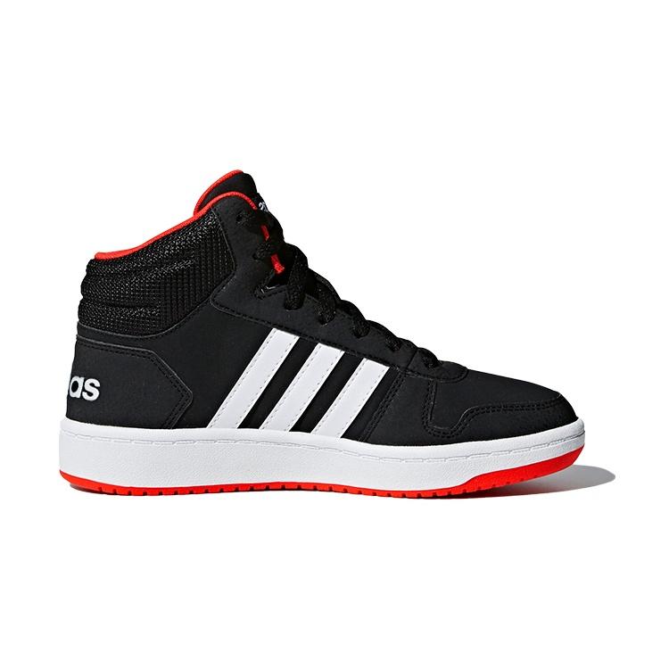 (PS) adidas Hoops 2.0 Mid J 'Black Hi-Res Red' Kids' B75743