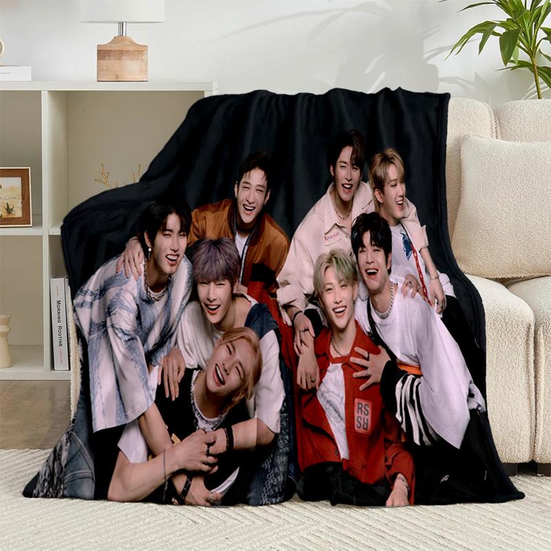 1PC Kpop Stray Flannel Blanket Gift, Suitable for Both Men And Women, Soft Ideal for Beds And Sofa, Birthday Or Christmas Gift