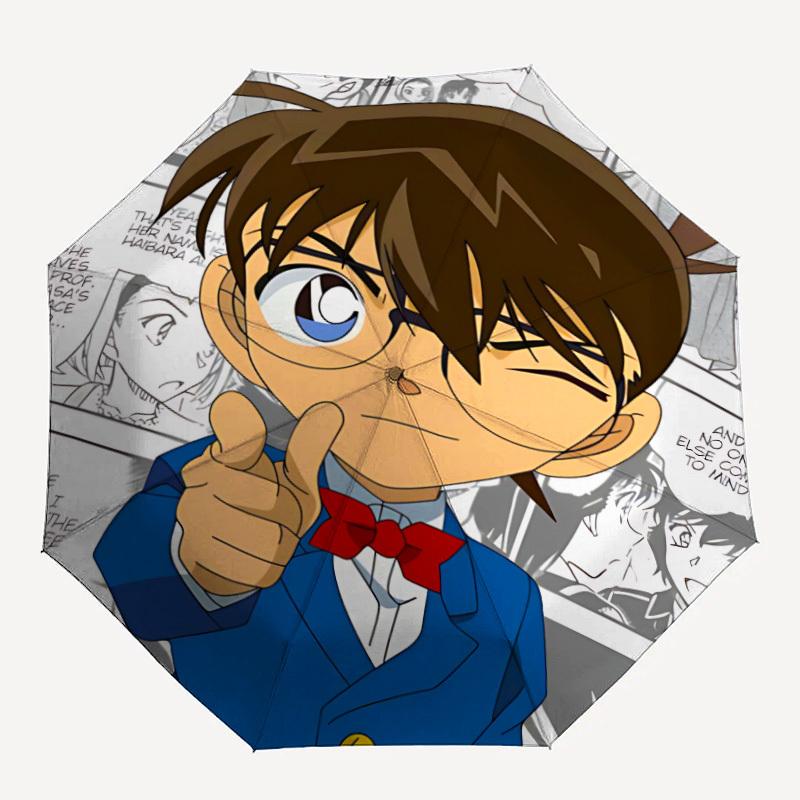 

1PC Detective Conan Automatic Folding Umbrella, Sturdy And Durable Automatic Folding Umbrella with 8 Ribs, a0911011
