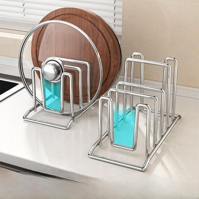 Stable Cutting Board Rack Shelf Multilayer Pots Pan Lids Rack  Restaurant Home Kitchen