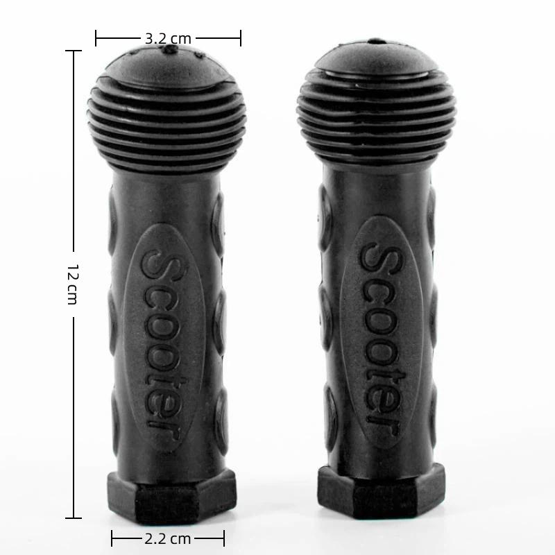 Soft Shockproof Rubber Bicycle Handle Bar Grips Anti-Slip Universal Fit for Skateboard Scooter Tricycle Family Riding