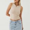 Sleeveless Tight Bottomed Shirt With Round Neck Racerback Top