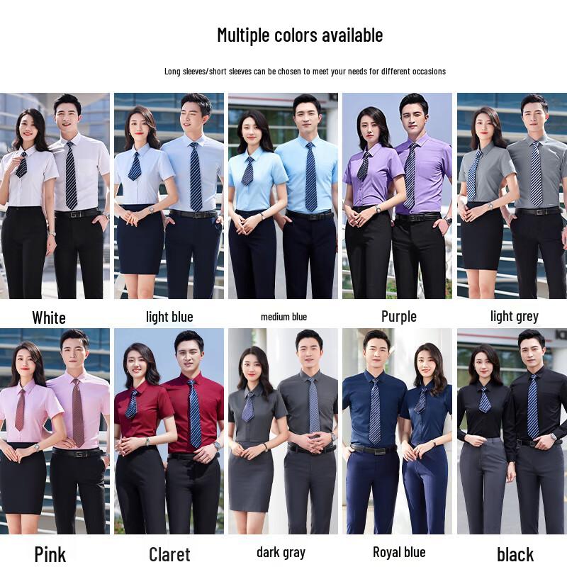 Unisex Short Sleeve Professional Work Shirt