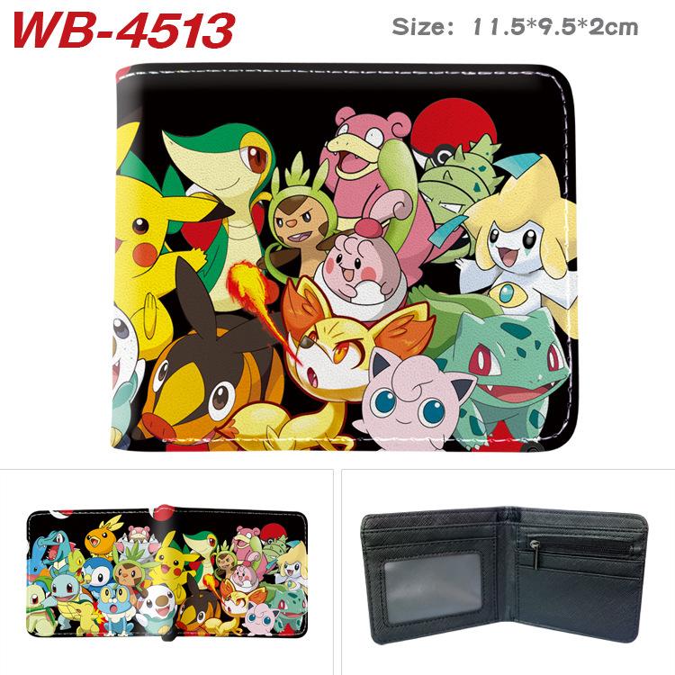 Pokemon Full Color Short Card Holder Coin Purse Bifold Wallet Cute Anime Peripheral Change Pouch