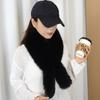 Soft Fluffy Fur Scarf Solid Color Thicken Neck Covers Imitation Fox Hair Cold Resistant Warm Neckerchief Neck Warmers