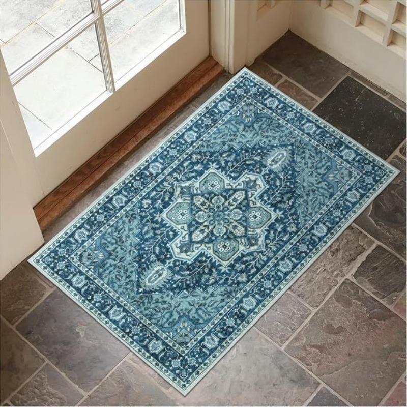 Persian Style Print Non-Slip Door Mat Modern Entrance Carpet Rug for Home Decoration Durable Easy To Clean Indoor Outdoor Decor