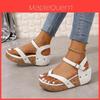 Summer Womens Roman Sandals With Thick Sole And Metal Studs For Casual Wear